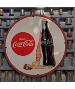 Vintage 1953 Coca-Cola Bottling Co. Porcelain Gas &amp; Oil Metal Sign - £99.60 GBP