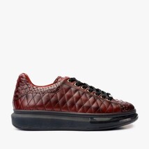 The Adler Burgundy Snk Leather Men Sneaker Limited Edition image 7