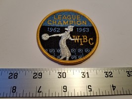 Bowling League Champion Patch 1962 1963 WIBC Silver Woman Round Sports T... - $18.99