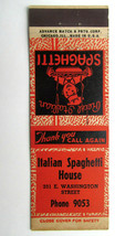 Italian Spaghetti House New Castle, Pennsylvania Restaurant 20FS Matchbook Cover - $2.00