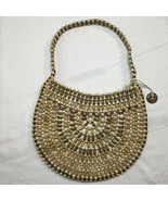 The Sak Montara Wood Beaded Hobo Brown &amp; Tan Shoulder Bag Bohemian Hippi... - €12,79 EUR