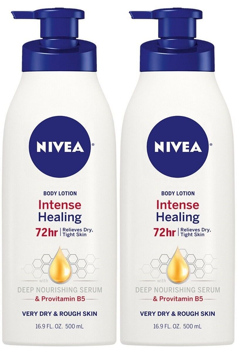 (2 Pack) NIVEA Intense Nourishing Moisture Fragrance Free Body Lotion, 16.9 Oz - £14.67 GBP