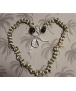Hawaii Wedding Mongo Shell with Kukui Nut Lei Necklace WHITE-GREEN - $23.03 CAD