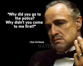 Don Corleone Godfather Quote Why Didnt You Come To Me Publicity Photo All Sizes - £3.79 GBP+