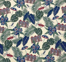 Tommy Bahama Beach Scenes Shoreline Outdoor Indoor Multiuse Fabric By Yard 54&quot;W - £10.38 GBP