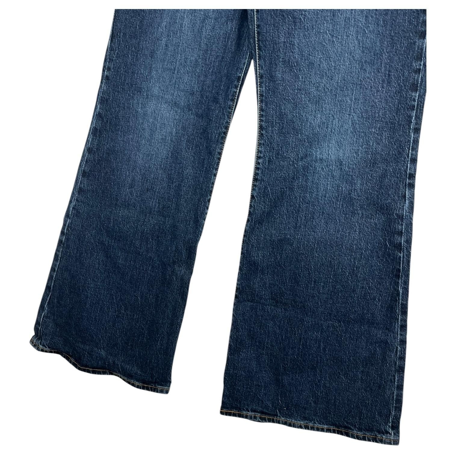Levis Jeans Womens 32 Blue Ribcage Bell High Rise Flare Wide Leg Denim 70s Boho Item image 8