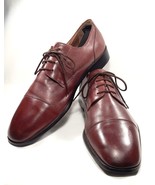 GEORGIO BRUTINI Men Dress Shoe Cordovan Size 10 Leather Cap Toe Derby La... - £35.38 GBP