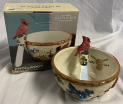 Knollwood Dip Mix Set Sonoma Cardinals Bowl and Spreader in Box - £9.48 GBP