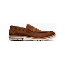 Stacy Adams Hopkins Moc Toe Penny Slip-On Shoes Brown Suede 25708-245 image 2