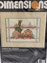 VTG DIMENSIONS Counted Cross Stitch Kit #3687 “A Taste of Southwest” 14x10” - $14.84