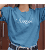 Blessed Graphic Women&#39;s Tee, Next Level Apparel, Boyfriend Shirt, Trendy... - $27.72+