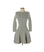 CATHERINE MALANDRINO Gray &amp; White Floral Long Sleeve Drop Waist Dress - XS - £78.32 GBP