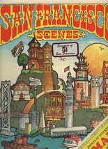 San Francisco Scenes Cable Car Cut Out 1972 Centerfold Points of Interest Map  - £22.15 GBP