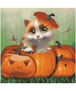 Thanksgiving cross stitch patterns/ Sweet Kitten Halloween 5 - $5.00