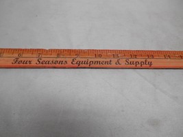 Old vtg FOUR SEASONS EQUIPMENT &amp; SUPPLY WOOD YARDSTICK ADVERTISING SOUTH... - $29.69