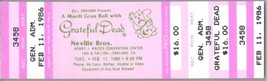 Grateful Dead Mail Away Untorn Ticket Stub February 11 1986 Oakland Cali... - £51.14 GBP