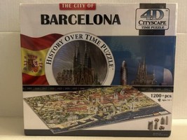 CITY OF BARCELONA 4D CityScape HISTORY OVER TIME PUZZLE 1200+ pcs 24&quot;x16... - £43.05 GBP