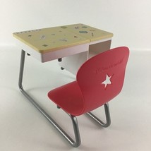 American Girl Flip Top Desk For Dolls Chair Bookshelf Clipboard Toy Matt... - $24.70