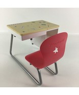 American Girl Flip Top Desk For Dolls Chair Bookshelf Clipboard Toy Matt... - $24.70