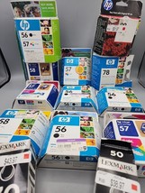 Printer Ink HP Lot 13 Packs Mostly Black Some Color READ - £16.00 GBP