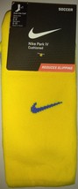  Nike Men&#39;s Park IV Yellow Blue Logo Soccer Socks Sz Medium - £10.94 GBP