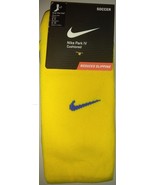  Nike Men&#39;s Park IV Yellow Blue Logo Soccer Socks Sz Medium - $13.99