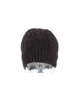 NOS Vtg Streetwear Blank Chunky Cable Knit Winter Beanie Hat Cap Black W... - £23.29 GBP