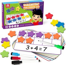 Magnetic Ten Frame Set Math Manipulative EVA Number Counting Games Montessori Ed - £37.28 GBP