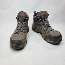 MERRELL Moab Vertex Womens Sz 7.5M Work Boots J42076 Pewter Teal Steel Toe - £34.54 GBP