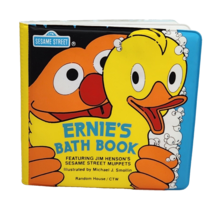 VINTAGE 1982 SESAME STREET ERNIE&#39;S BATH BOOK JIM HENSONS SOFT VINYL BOOK - $14.25