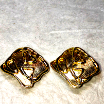 Gorgeous Vintage Park Lane Silver and Gold abstract earrings~Clip-Ons - $23.76