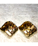 Gorgeous Vintage Park Lane Silver and Gold abstract earrings~Clip-Ons - $32.22 CAD