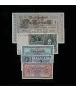 European Misc 5-Notes Lot Belgium Francs, Germany Mark &amp; Netherlands Gulden - €45,36 EUR