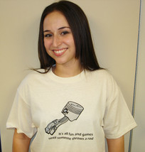 It&#39;s All Fun And Games Until Someone Throws A Rod T Shirt Tee Unisex Light Tan - £6.24 GBP+