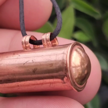 Cobre Tabeez Stash Locket Collar Colgante Vial Pure Copper Chandi Cord &amp; Bag - £13.21 GBP