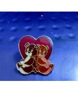 Cute Heart Shaped with 2 Bears Lapel Pin - $1.73 CAD
