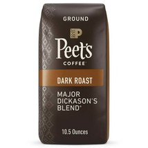 Peet&#39;s Coffee Major Dickason&#39;s Blend, Dark Roast Ground Coffee, 10.5 oz Bag 4Pak - £35.03 GBP
