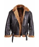 Men&#39;s Aviator RAF B3 Bomber Flying Real Leather Faux Fur Lining Jacket F... - £212.53 GBP