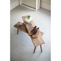 Kalalou Recycled Wooden Benches Set of 2 - $4,408.96 MXN