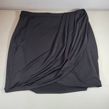 Express Womens Skirt Medium Black 17 in Long Front Scrunched to Side - £10.25 GBP
