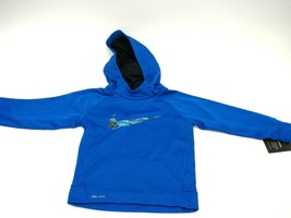 NEW Nike Therma Hoodie Boys Dri-Fit Blue Jay Gym Training Youth 86C385-U... - £22.56 GBP