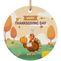 Thanksgiving Turkey Ornament Happy Giving Cute Turkey Chief With Ornaments Gift - £11.90 GBP