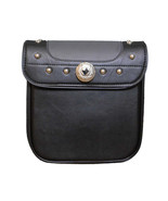 Vance Leather Black and Grey Studded Sissy Bar Bag - $68.16 CAD