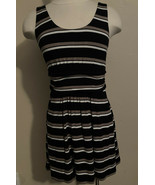 Soma Soft Jersey Knit Stripe Scoop Neck Sleeveless Dress Size Small - $17.27 CAD