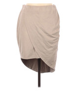 NEW Kensie Vegan Suede Asymmetrical Rushed Wrap Skirt Women&#39;s Size Large... - £14.49 GBP