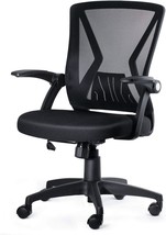 Kolliee Mid Back Mesh Office Chair Ergonomic Swivel Black Mesh Computer ... - $146.93