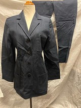 Linda Allard Ellen Tracy Navy Blue Women’s Suit Size 8 Blazer and Matching Pants - £238.58 GBP