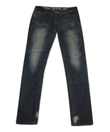 Ten 25 Jeans Skinny Blue Distressed Denim Zipper Fly Cotton Blend Junior... - £7.78 GBP