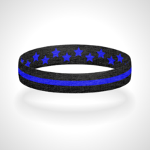 Reversible Thin Blue Line Bracelet Wristband Back the Blue Police Appreciation - £9.59 GBP