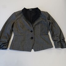 Express RN#55285 Women's Gray Cotton Blend 2-Button Blazer Jacket Size 4 image 15